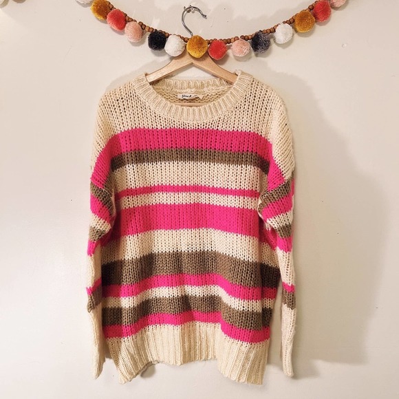 Vine & Love Striped Sweater size Large - Picture 1 of 3